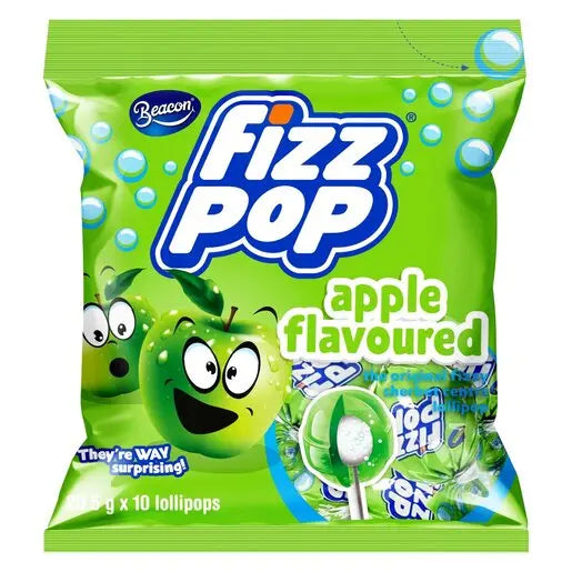 Beacon Apple Flavoured Fizz Pop 10s