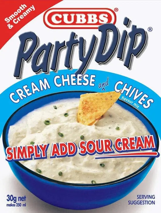 Cubbs Party Dip Premium Range -  Cream Cheese & Chives Flavor 30g