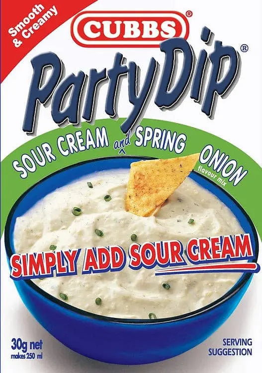 Cubbs Party Dip Premium Range -  Sour Cream & Spring Onion Flavor 30g