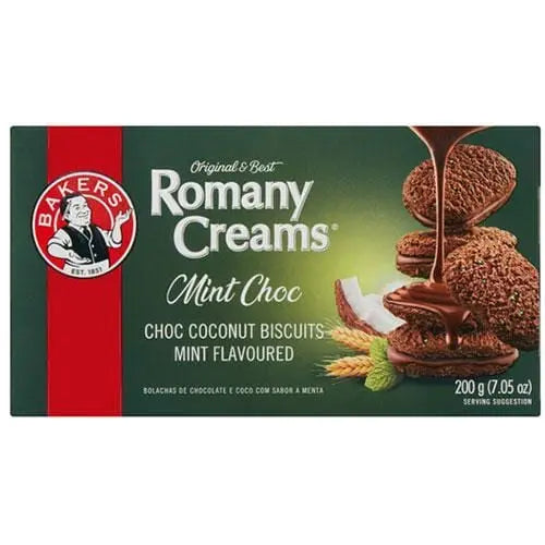 Biscuits Bakers Romany Creams Mint Choc 200g
